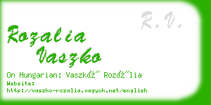 rozalia vaszko business card